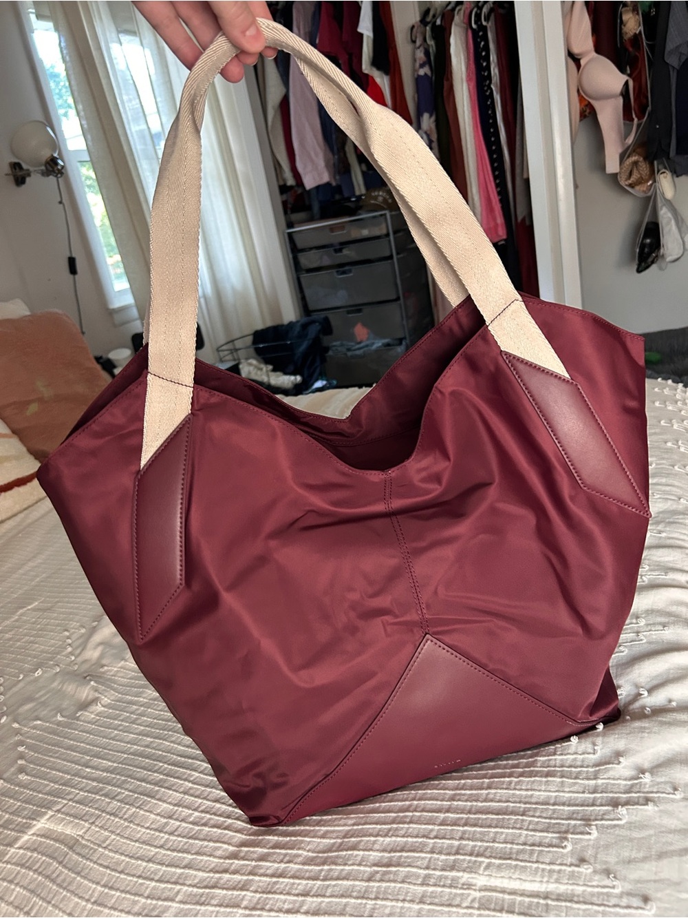 Women’s STATE Burgundy Beverly Tote Bag with Pouch